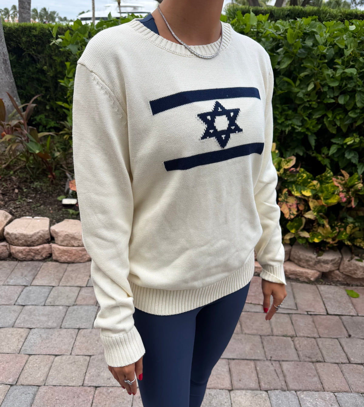 Knit Crew neck with Flag