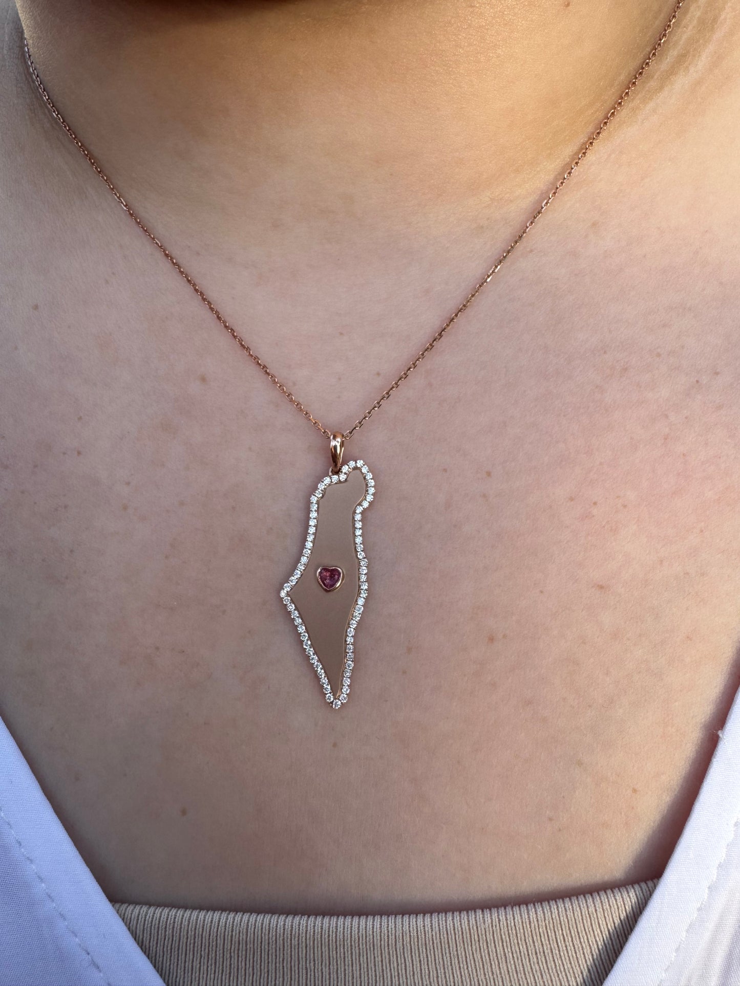 Map of Israel, My heart is in Jerusalem