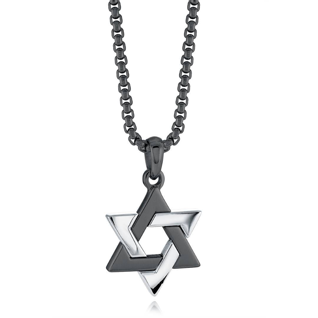 Steel black Star of David