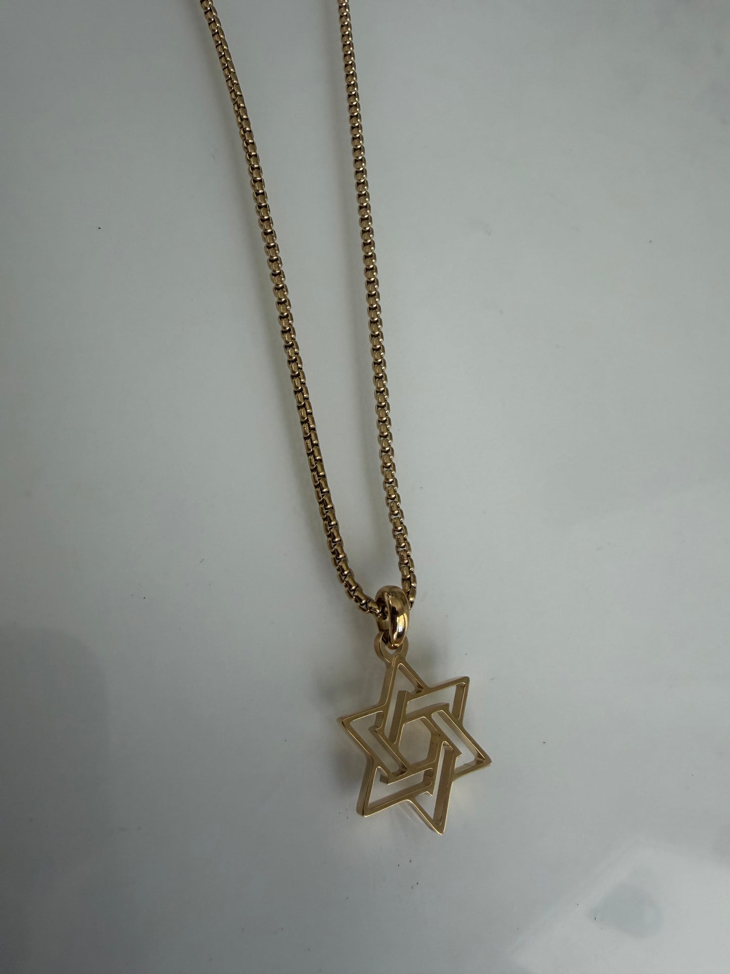 Yellow dipped Steel ghost Magen David