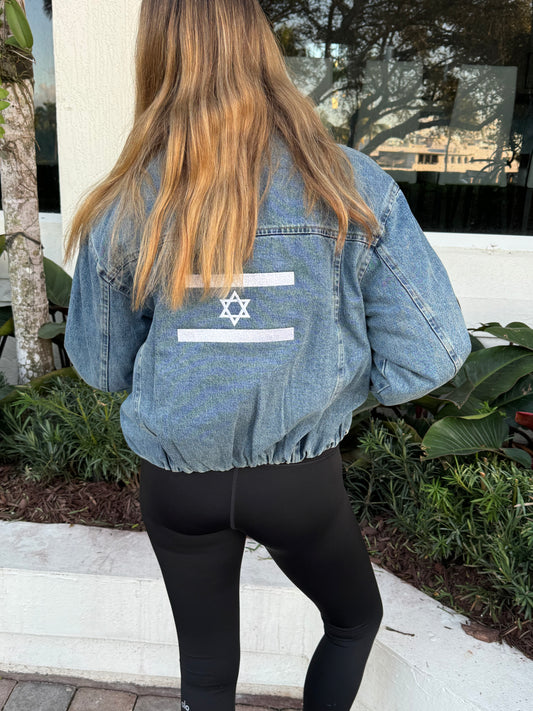 Jean Bomber with Israeli Flag