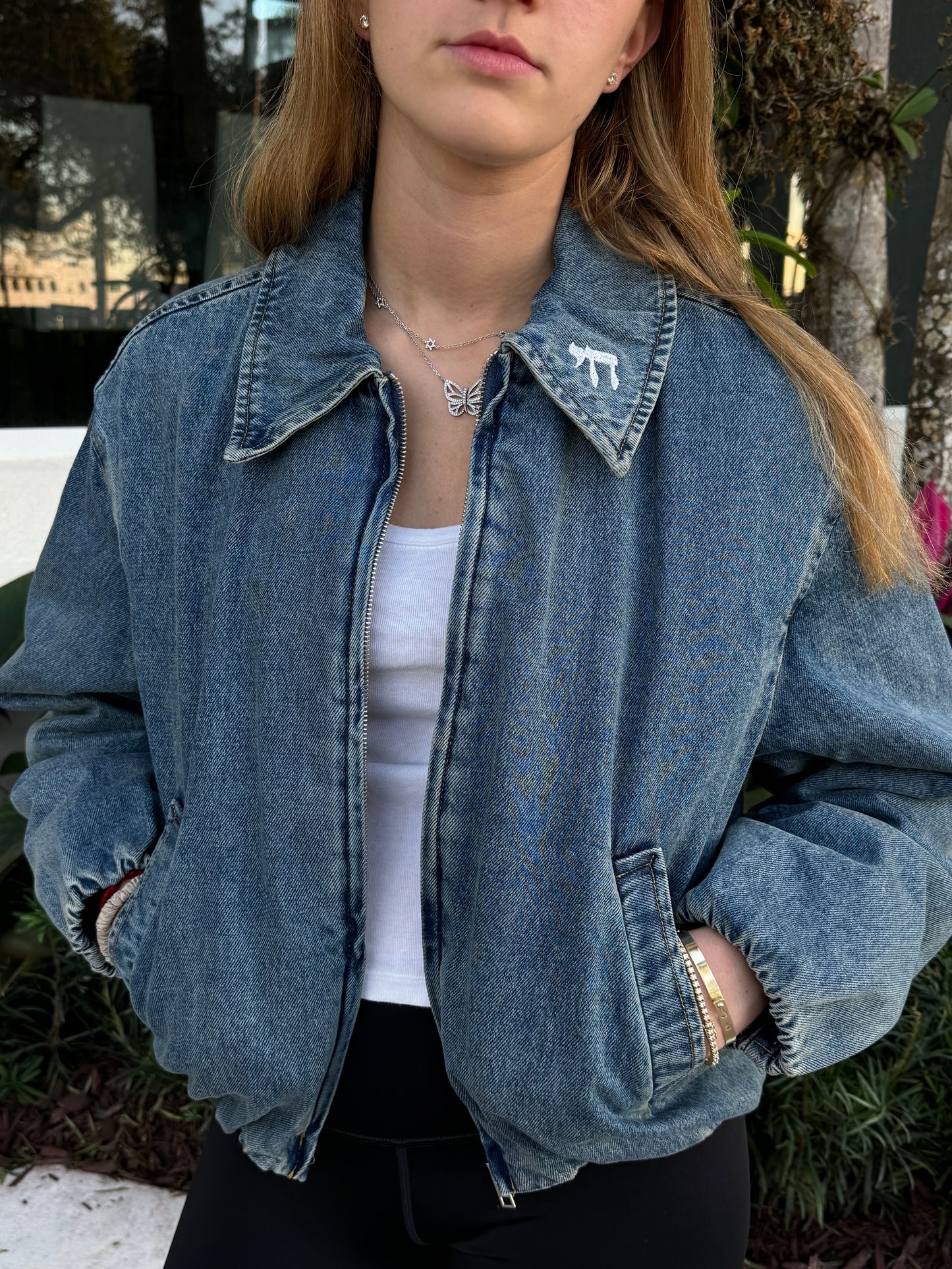 Jean Bomber with Israeli Flag