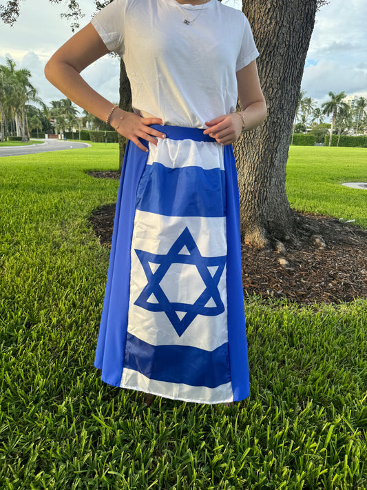 Israel flag skirt