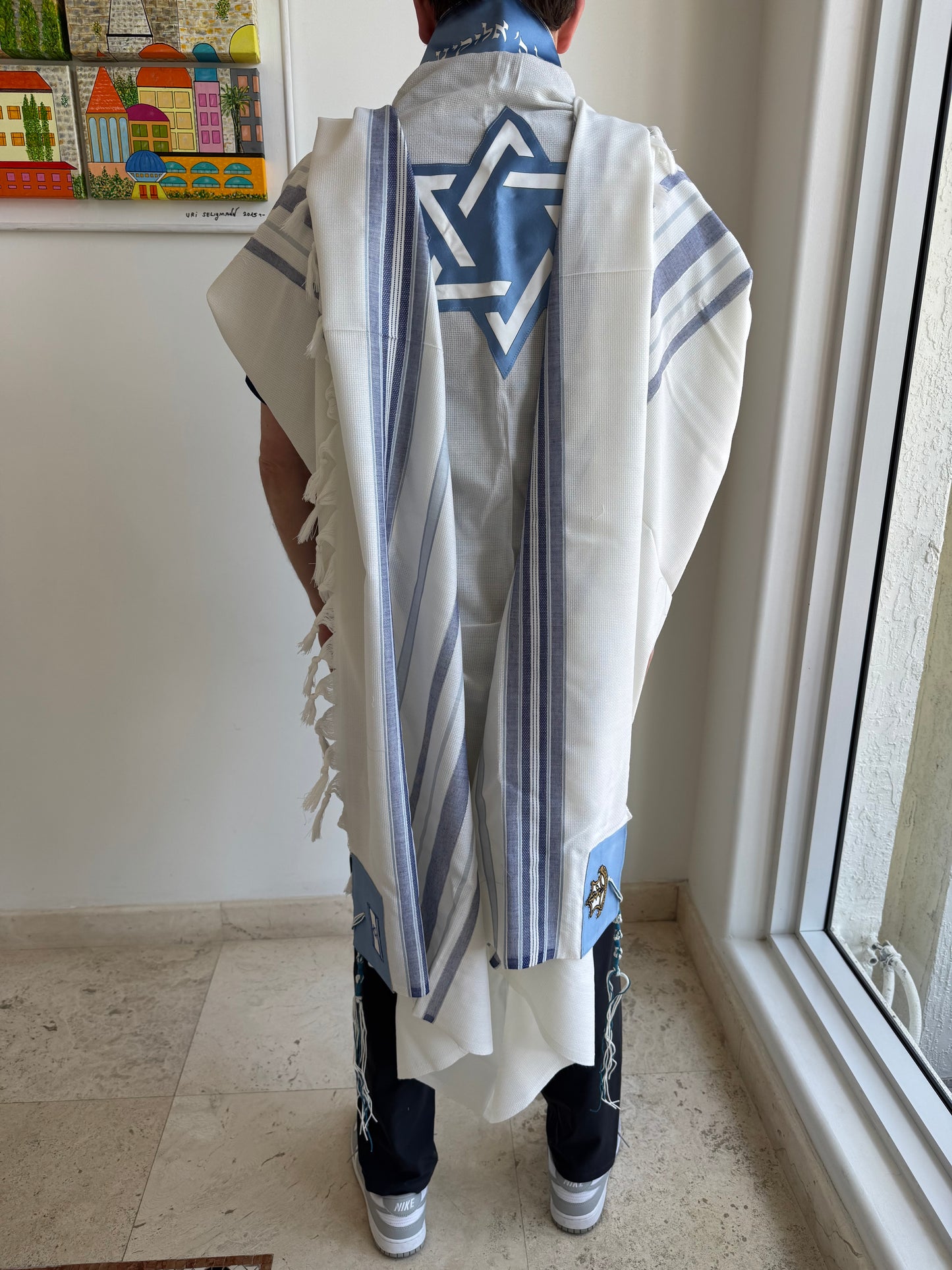 Talit, Shema Israel Hashem, with velvet bag