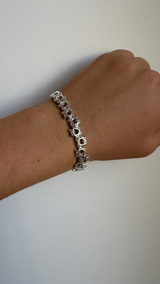 925 silver Magen David Star bracelet