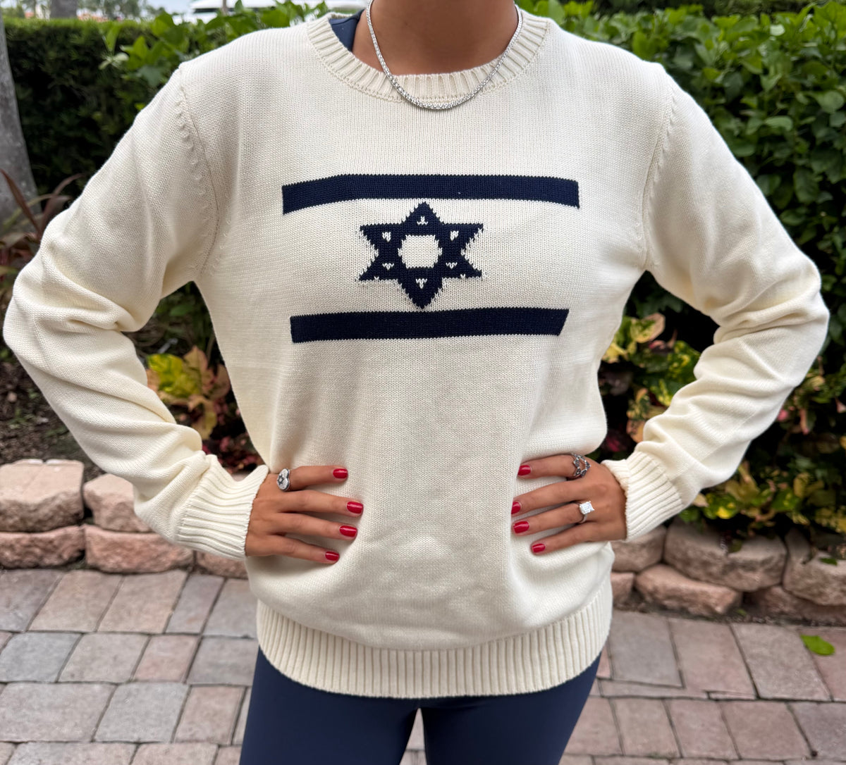 Knit Crew neck with Flag