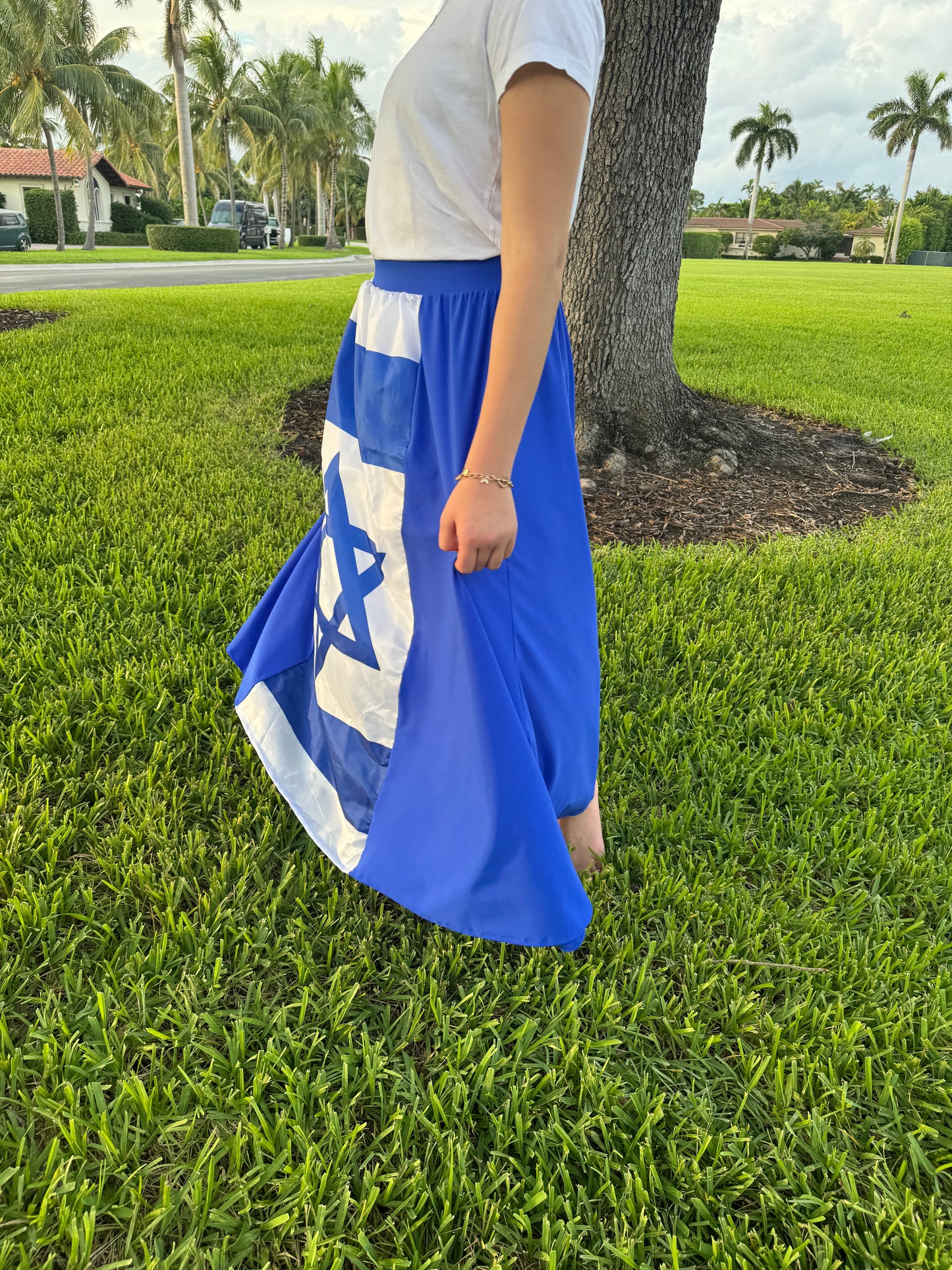 Israel flag skirt