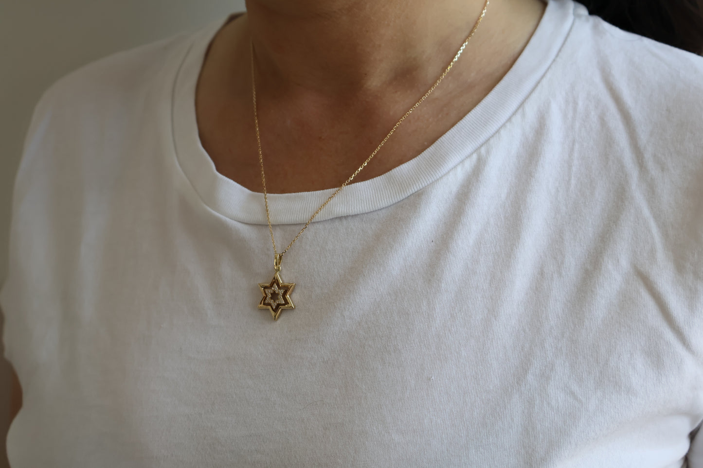 Dangling Double Magen David Charm