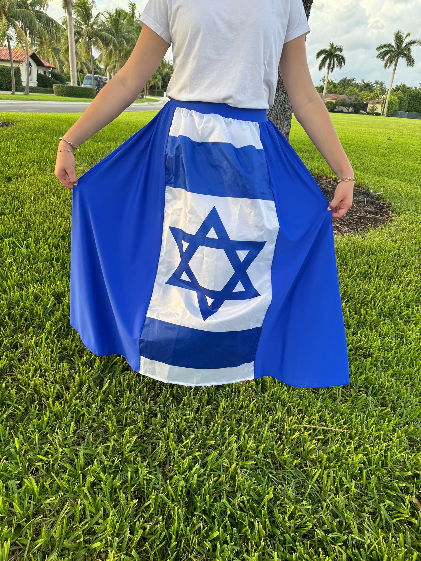 Israel flag skirt