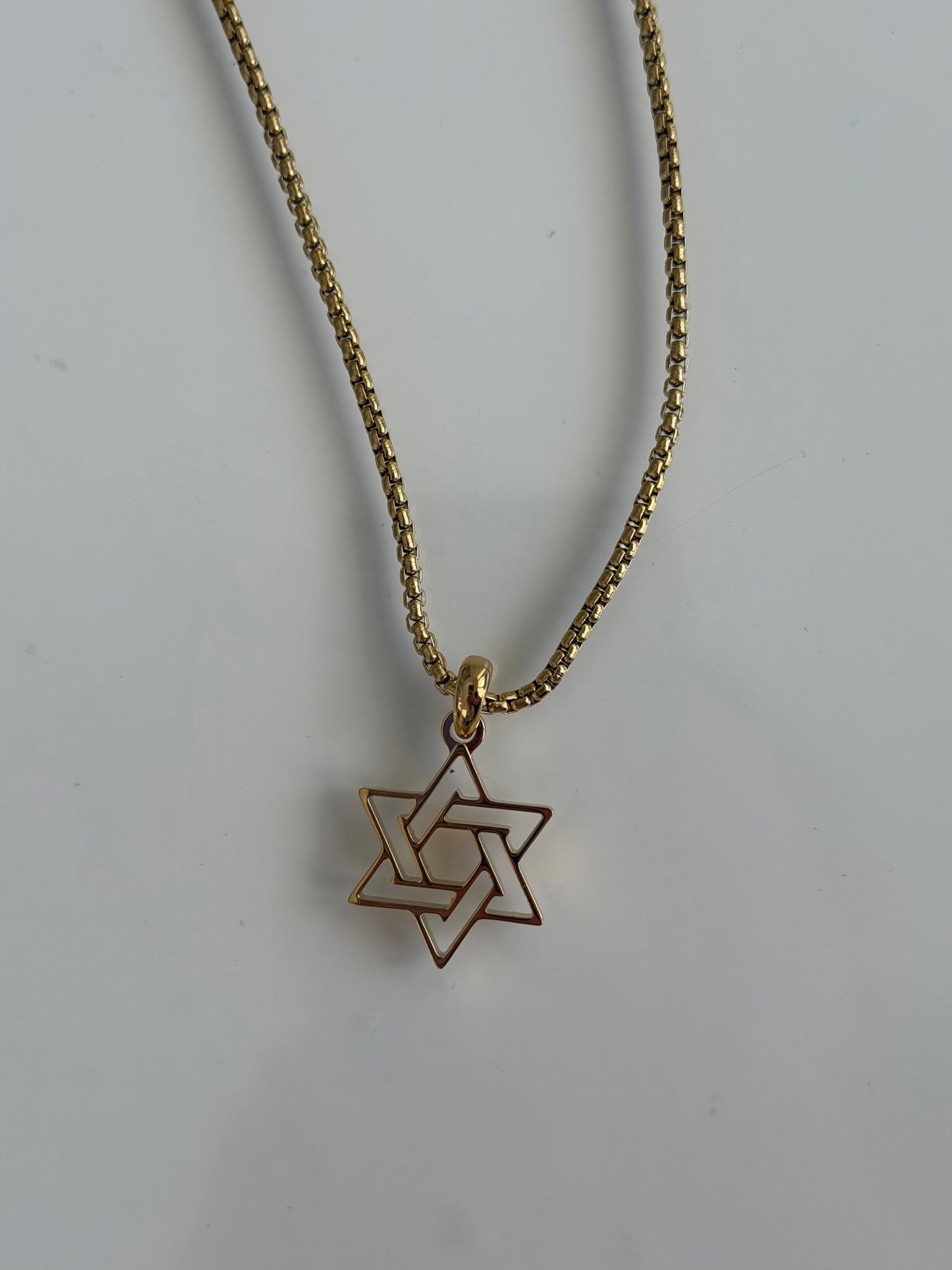 Yellow dipped Steel ghost Magen David
