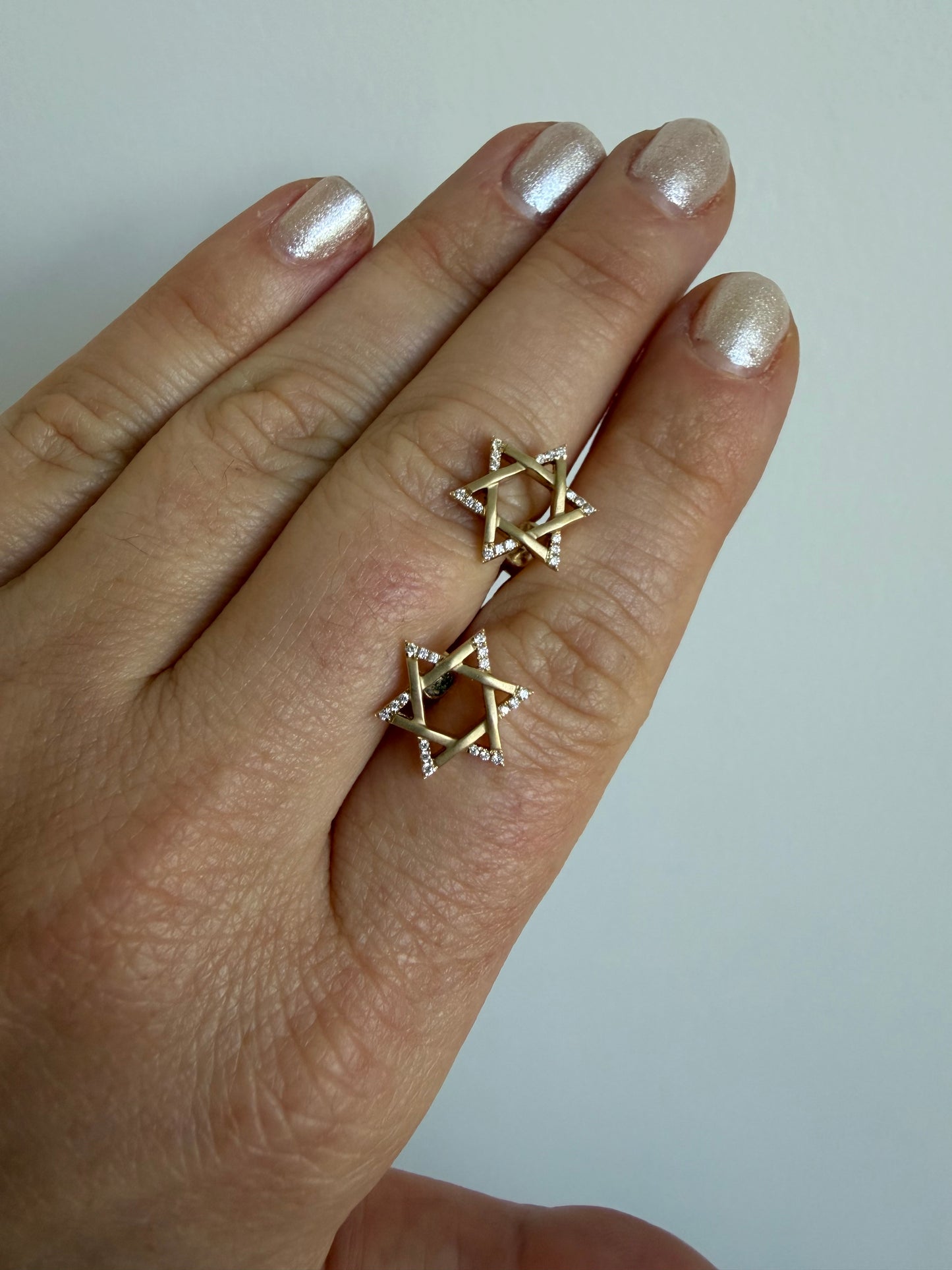 intertwined Magen David Star Earrings