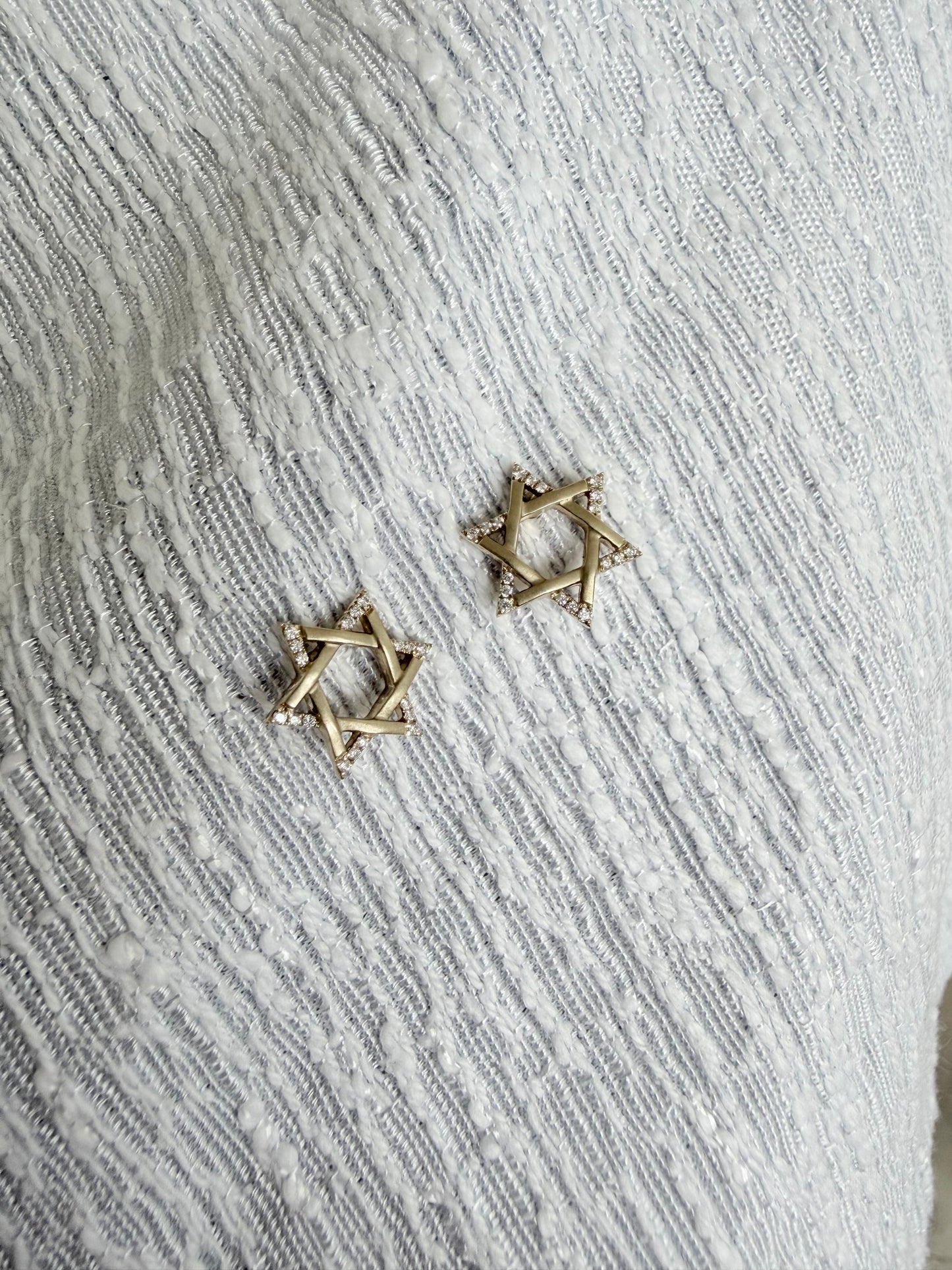 intertwined Magen David Star Earrings