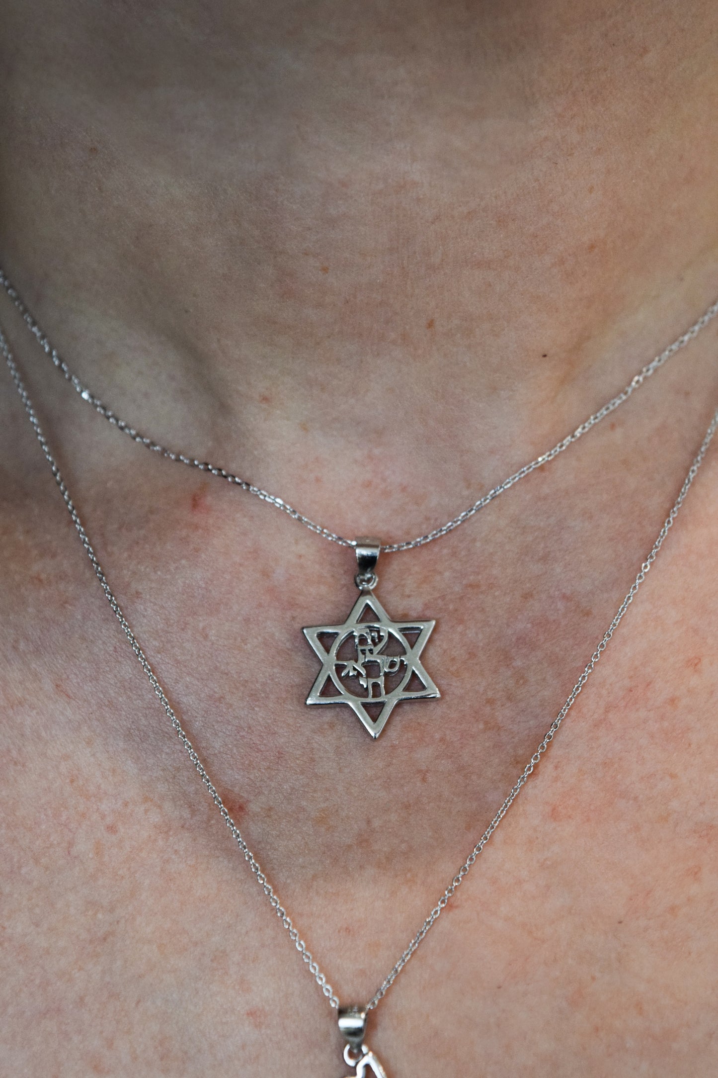 925 Silver Magen David, Am Israel Chai