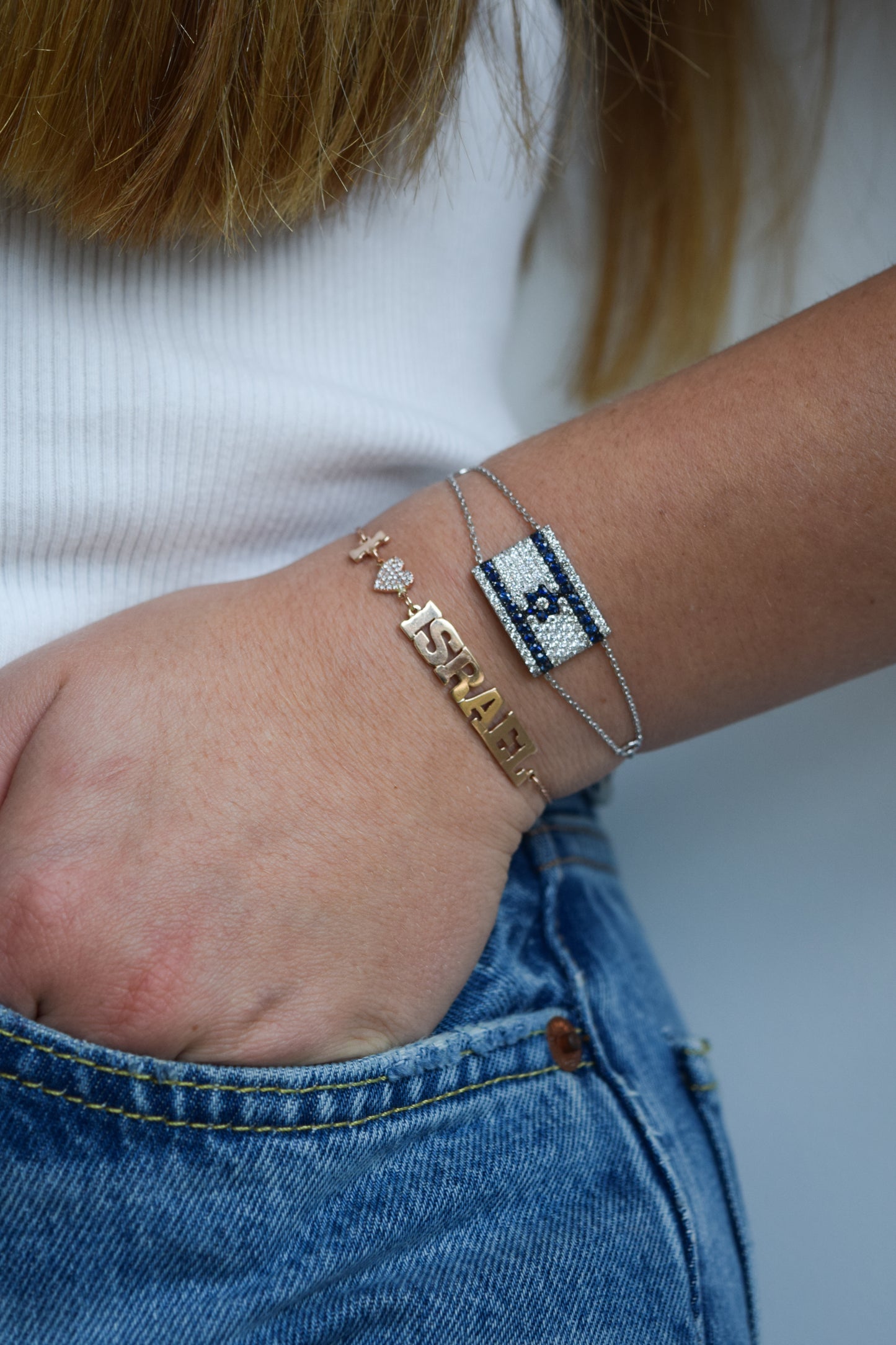 Israel Flag Bracelet