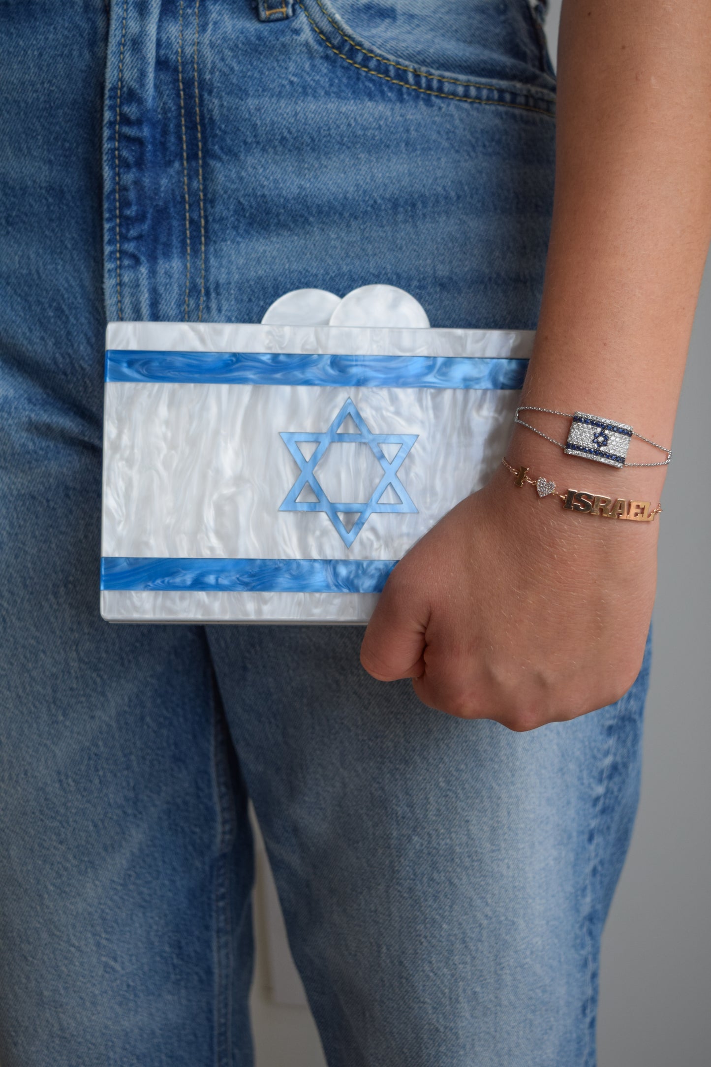 Double sided Friendship Israel-USA Clutch