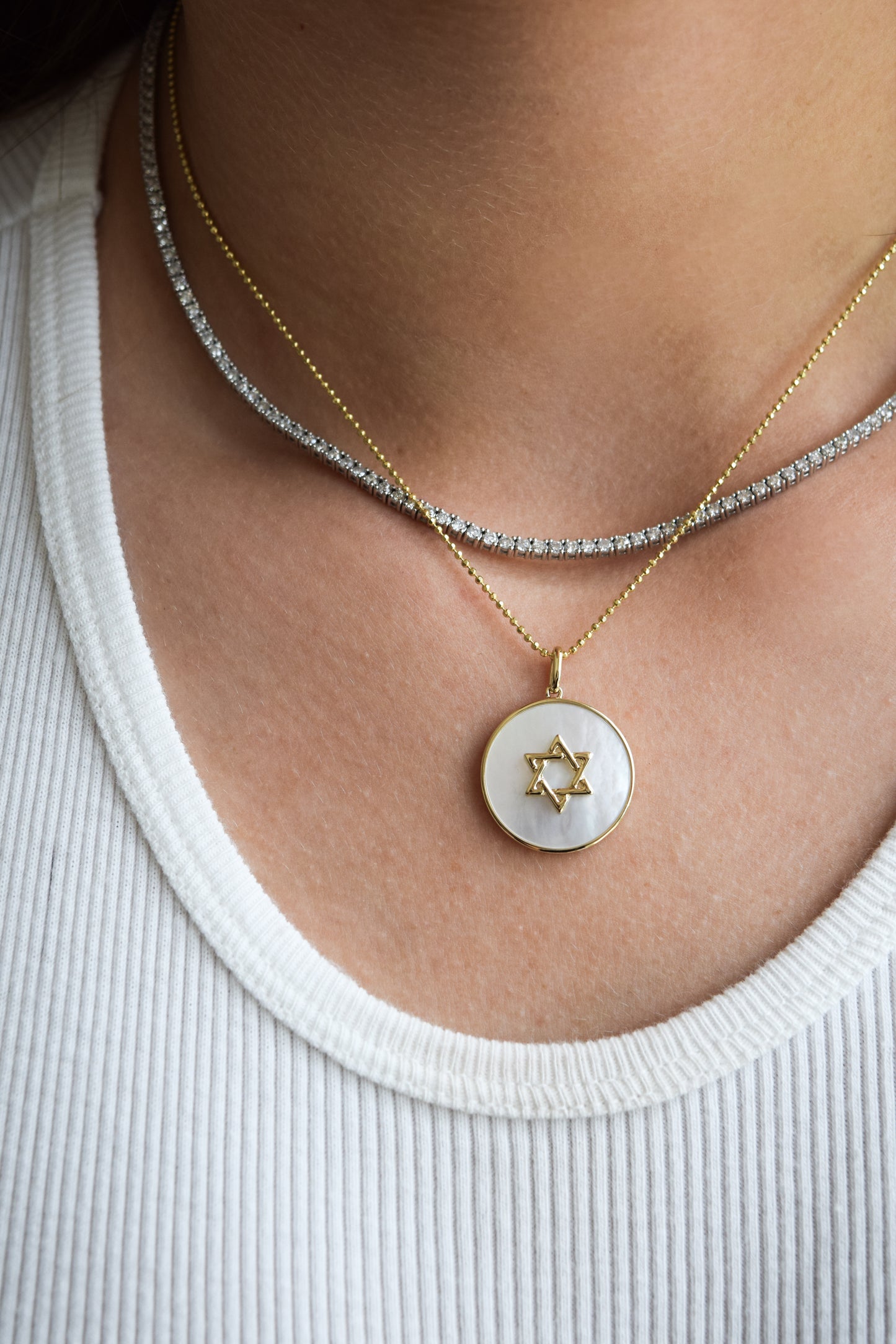 Magen David in a Mother of Pearl, Medallion