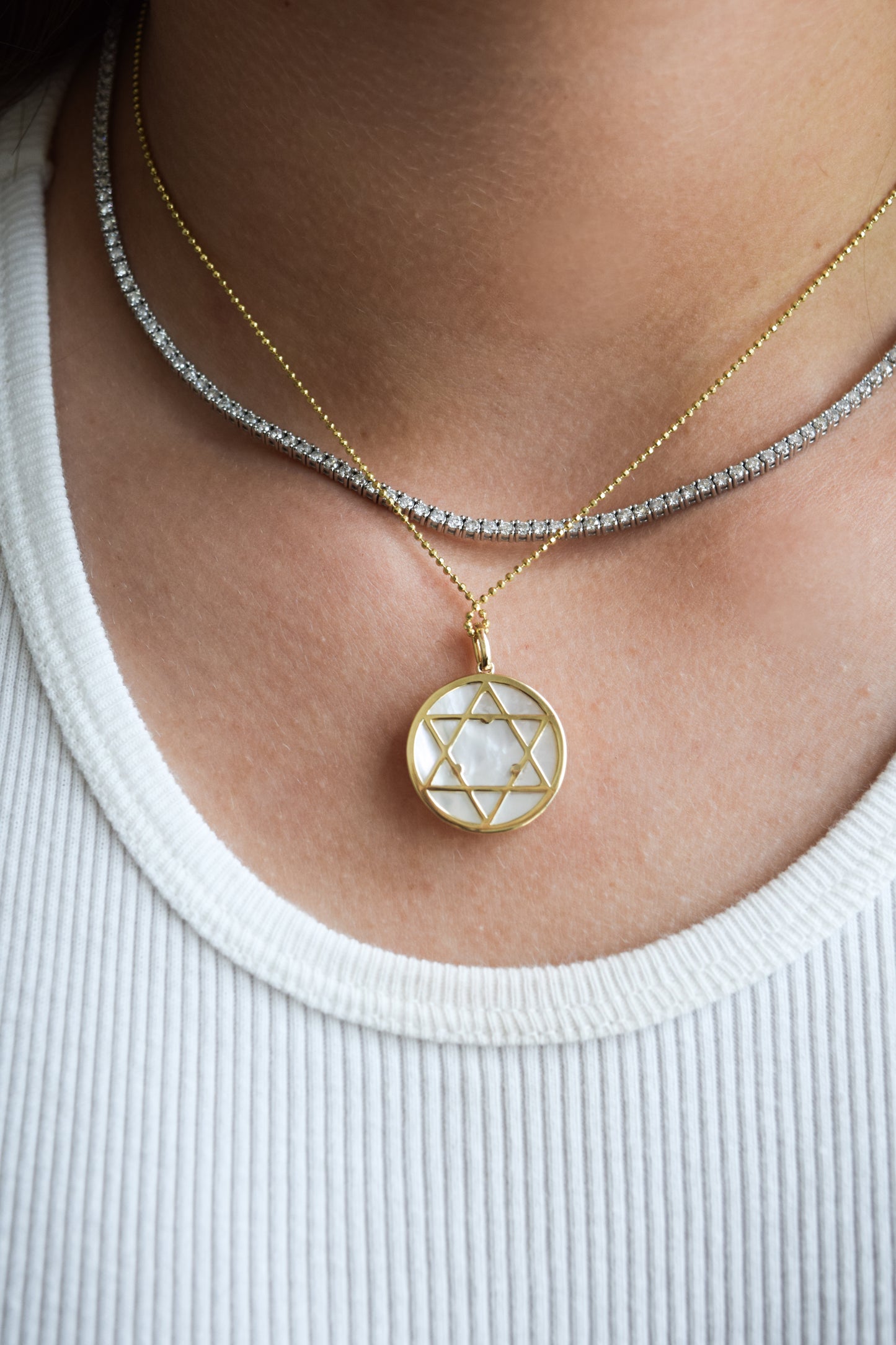 Magen David in a Mother of Pearl, Medallion