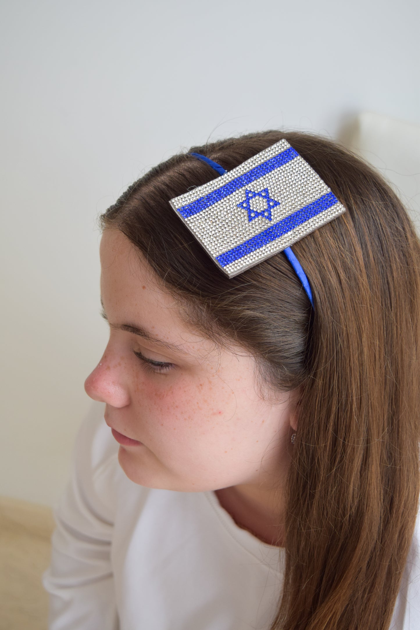 Israel Flag Diamond Headband