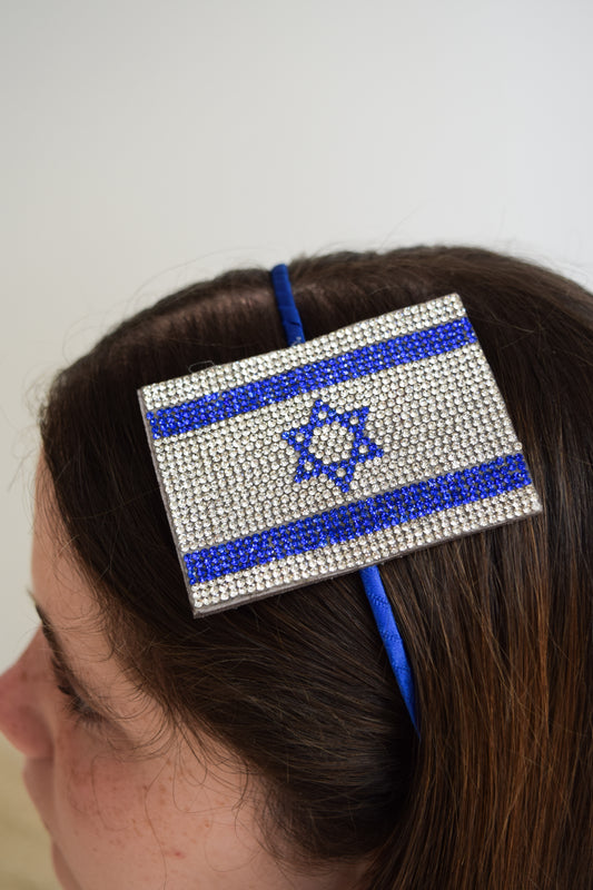 Israel Flag Diamond Headband