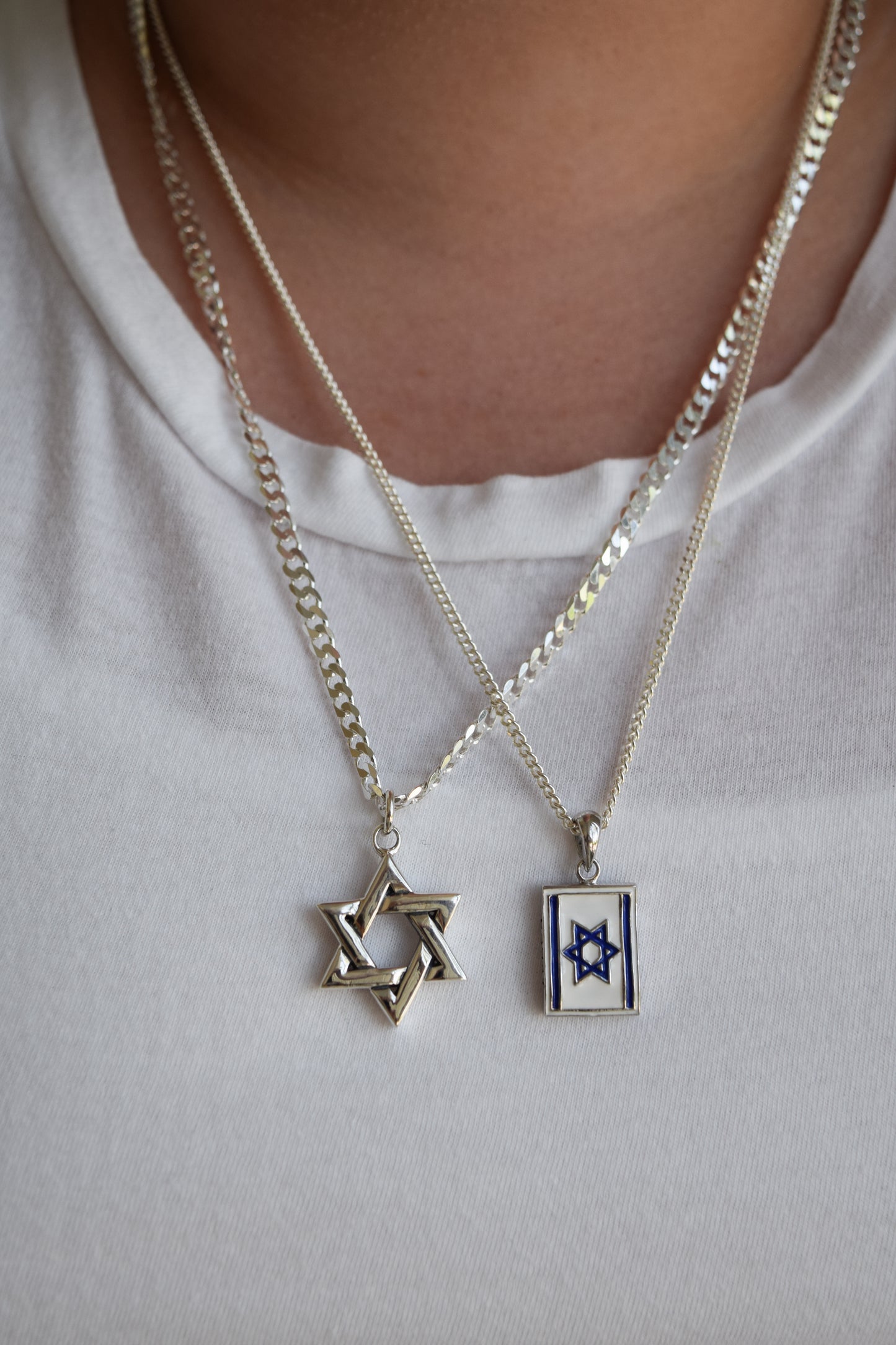 925 Silver Chunky & Defined Magen David