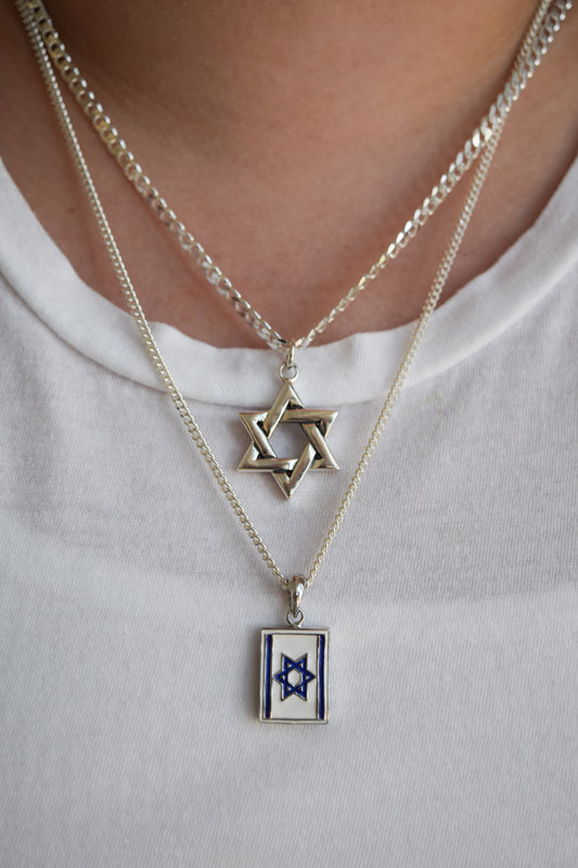 925 Silver Chunky & Defined Magen David