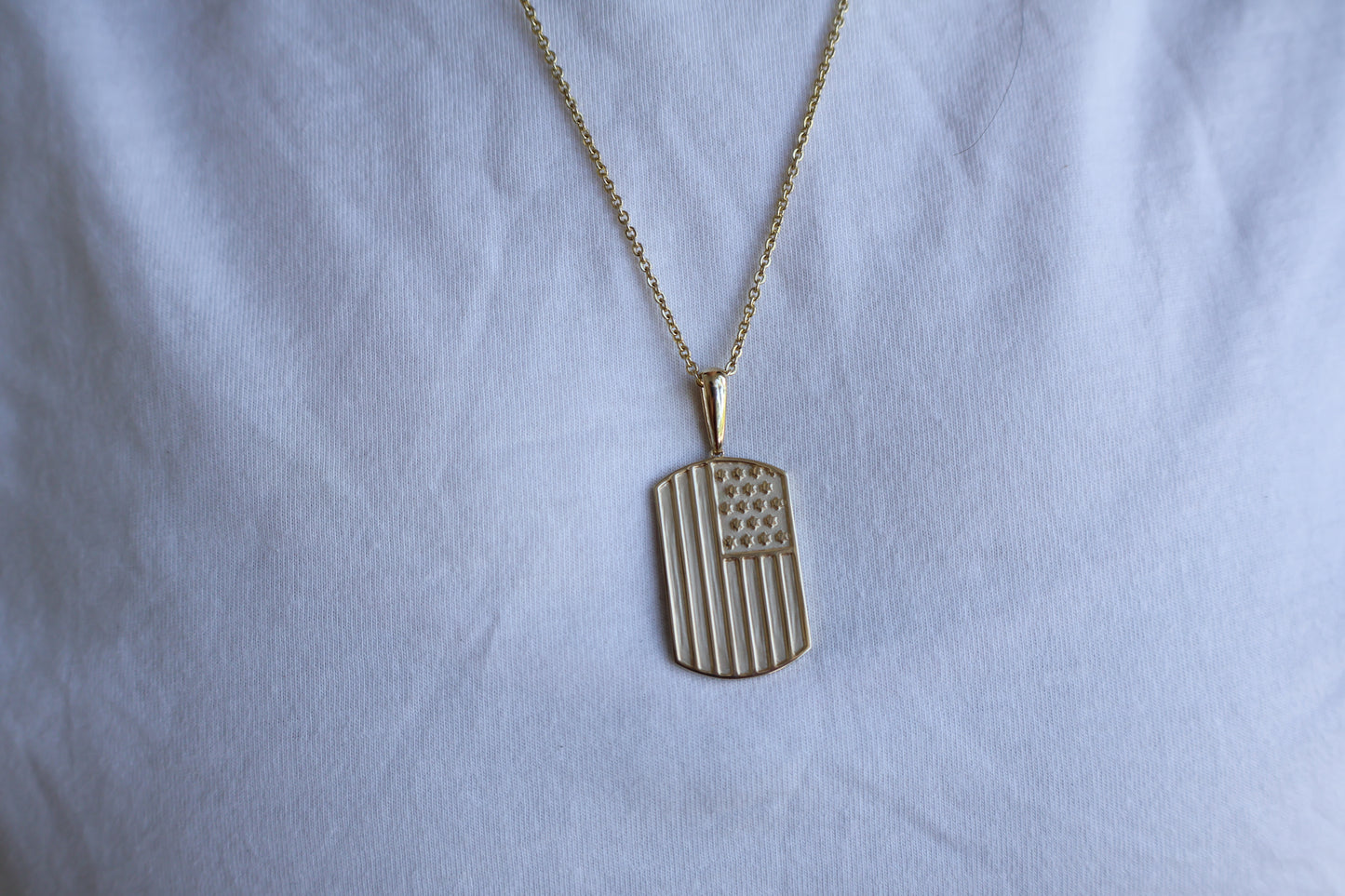 American Flag Tag
