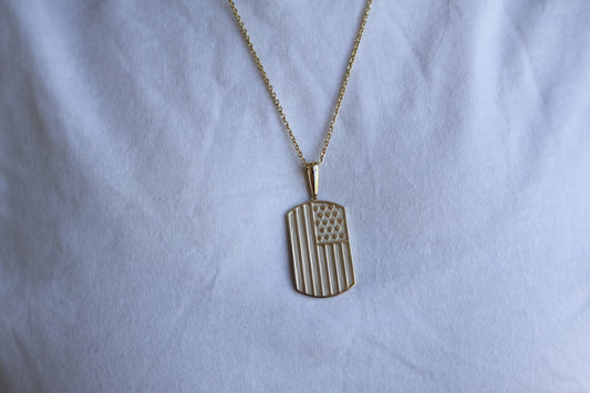 American Flag Tag