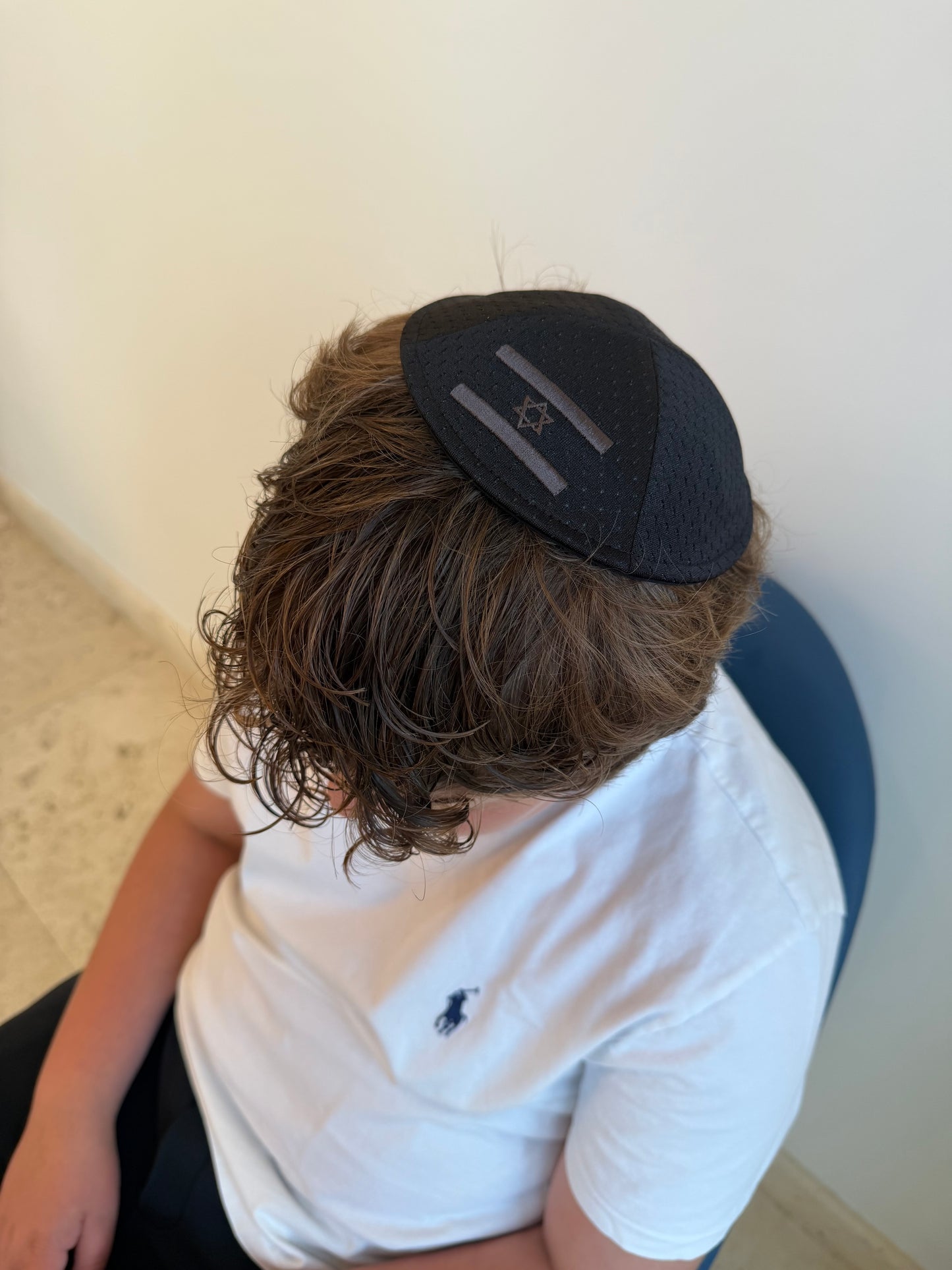 Black Dri-fit flag Kippa