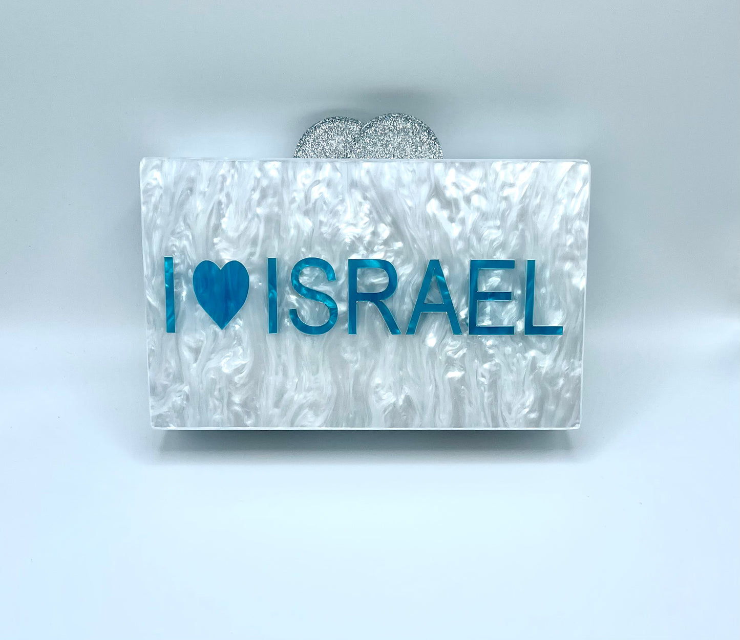 Double sided, I love Israel Clutch