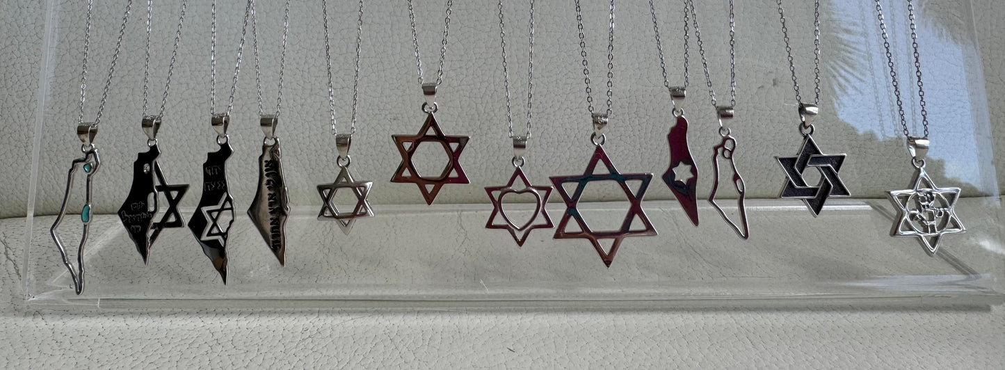 925 Silver Rustic Magen David