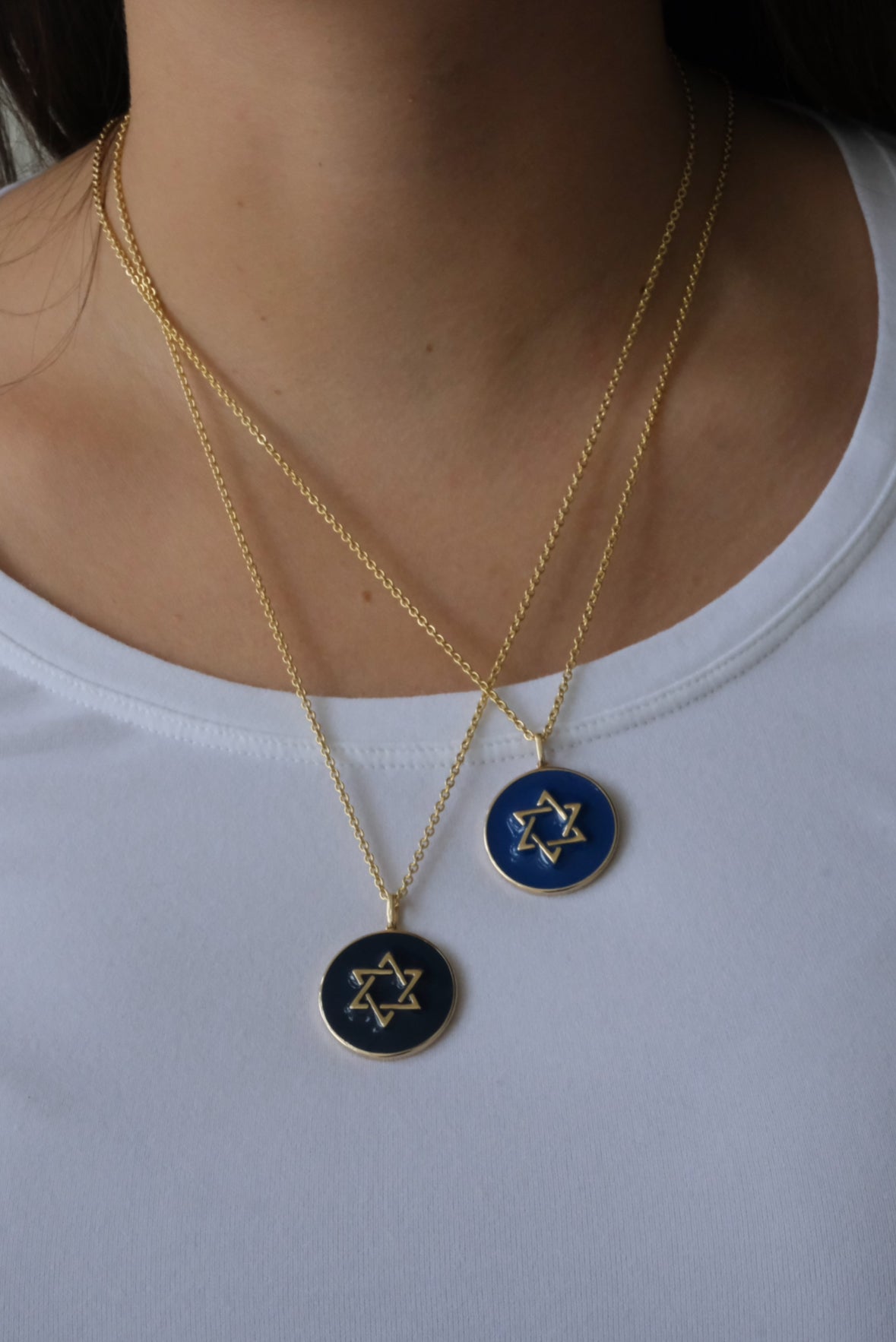 Magen David in a blue enamel, Medallion