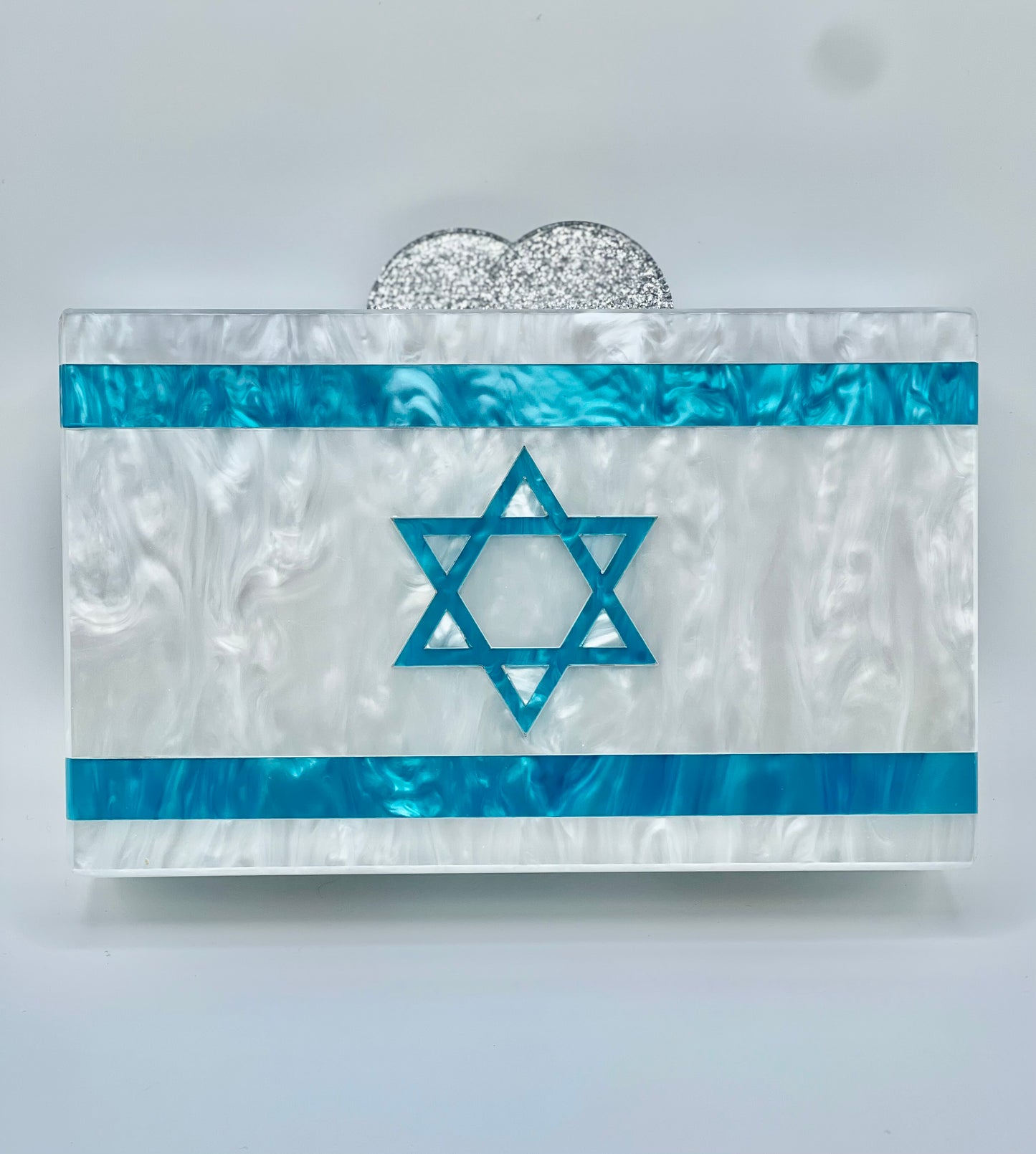 Double sided, I love Israel Clutch