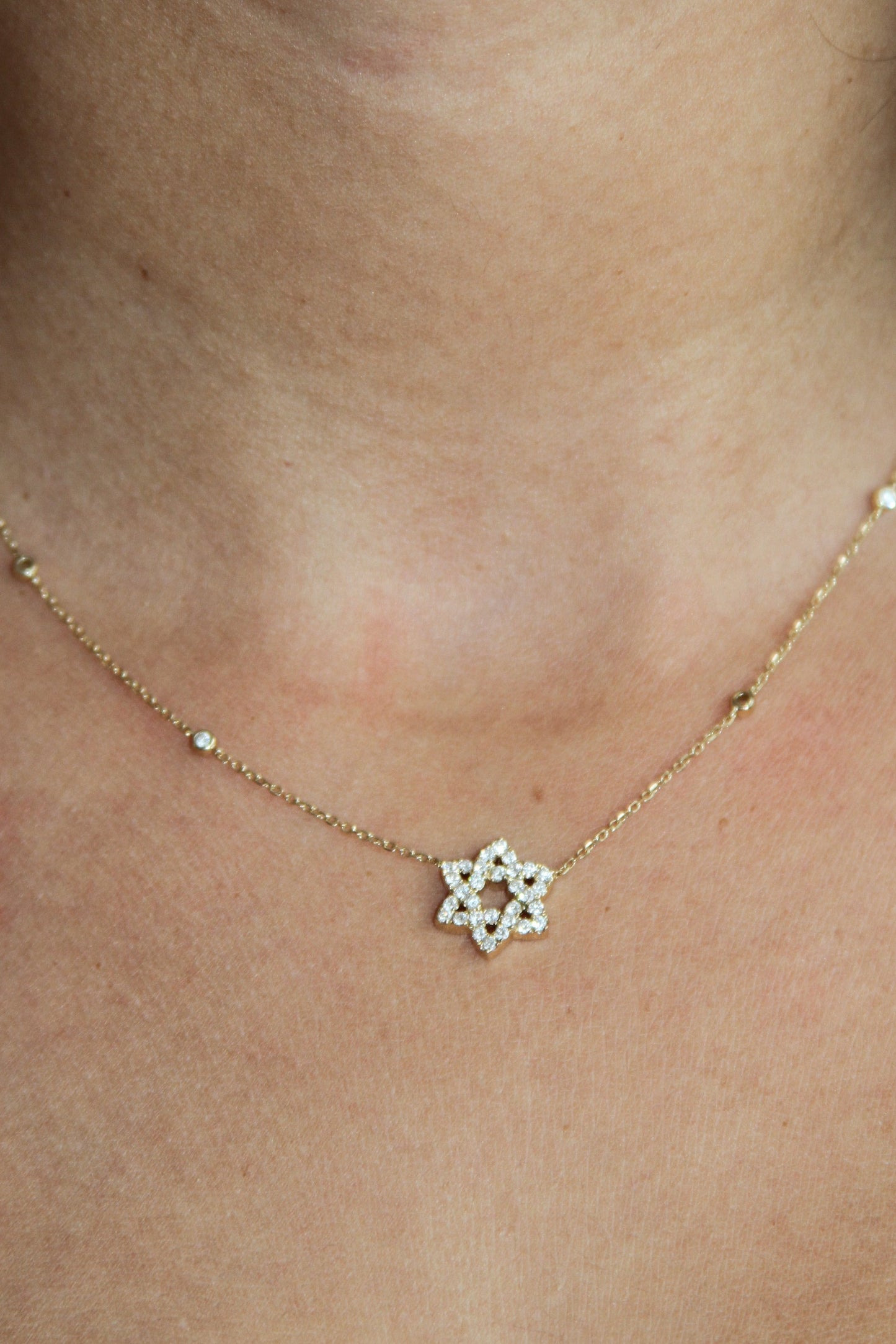 All diamond DOUBLE Magen David