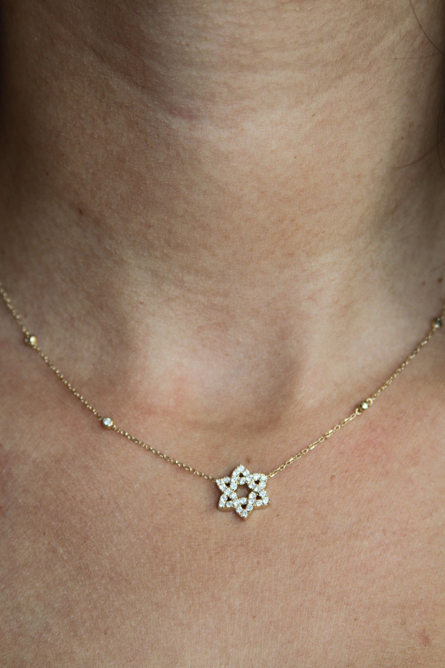 All diamond DOUBLE Magen David