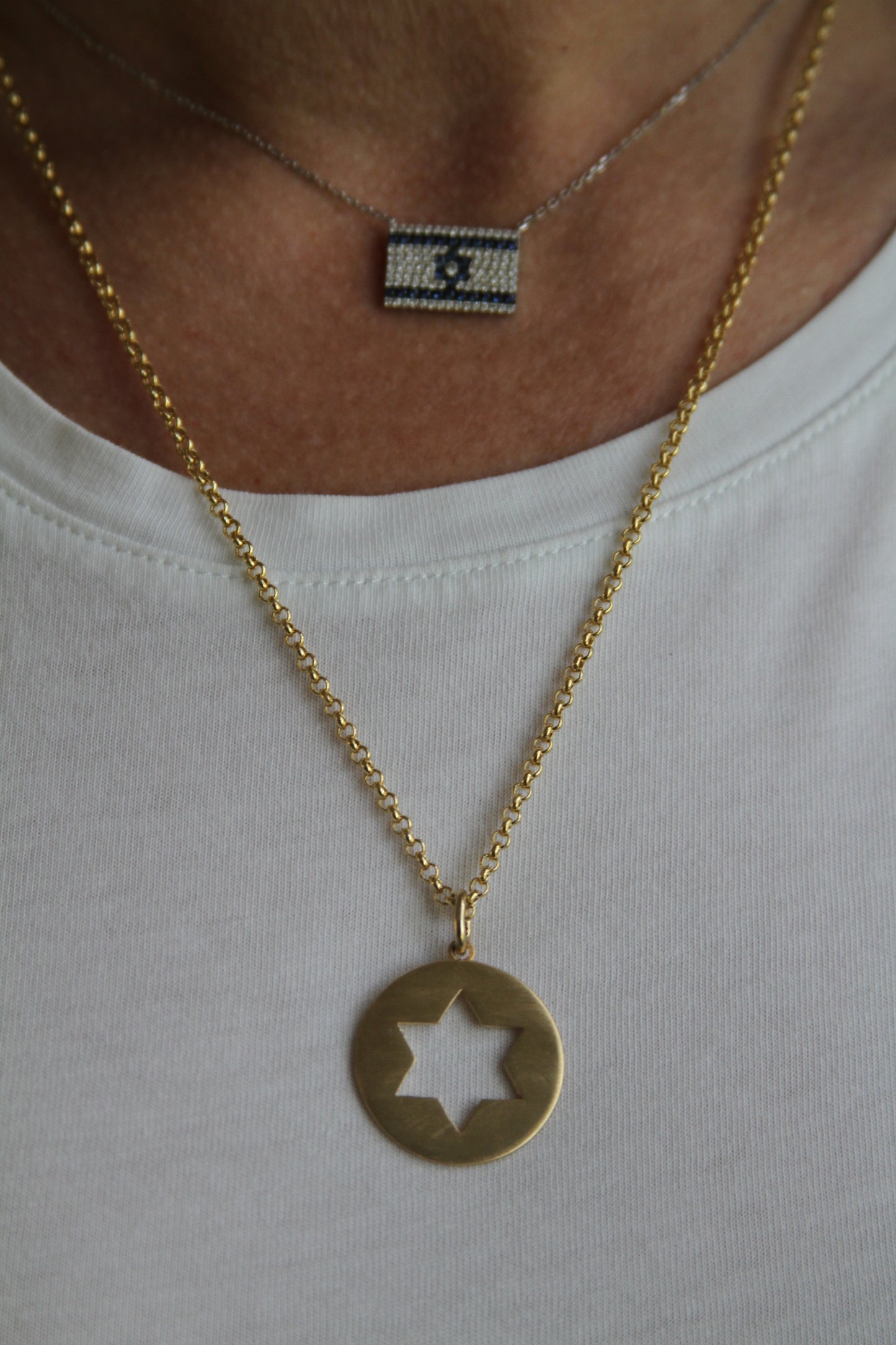 Large Hollow Magen David Coin