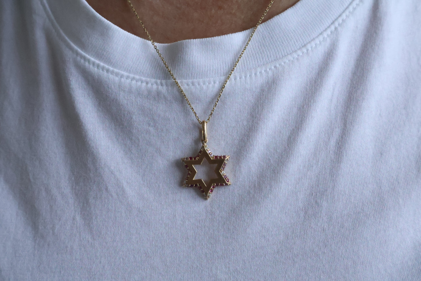 Pink Ombre Open Magen David