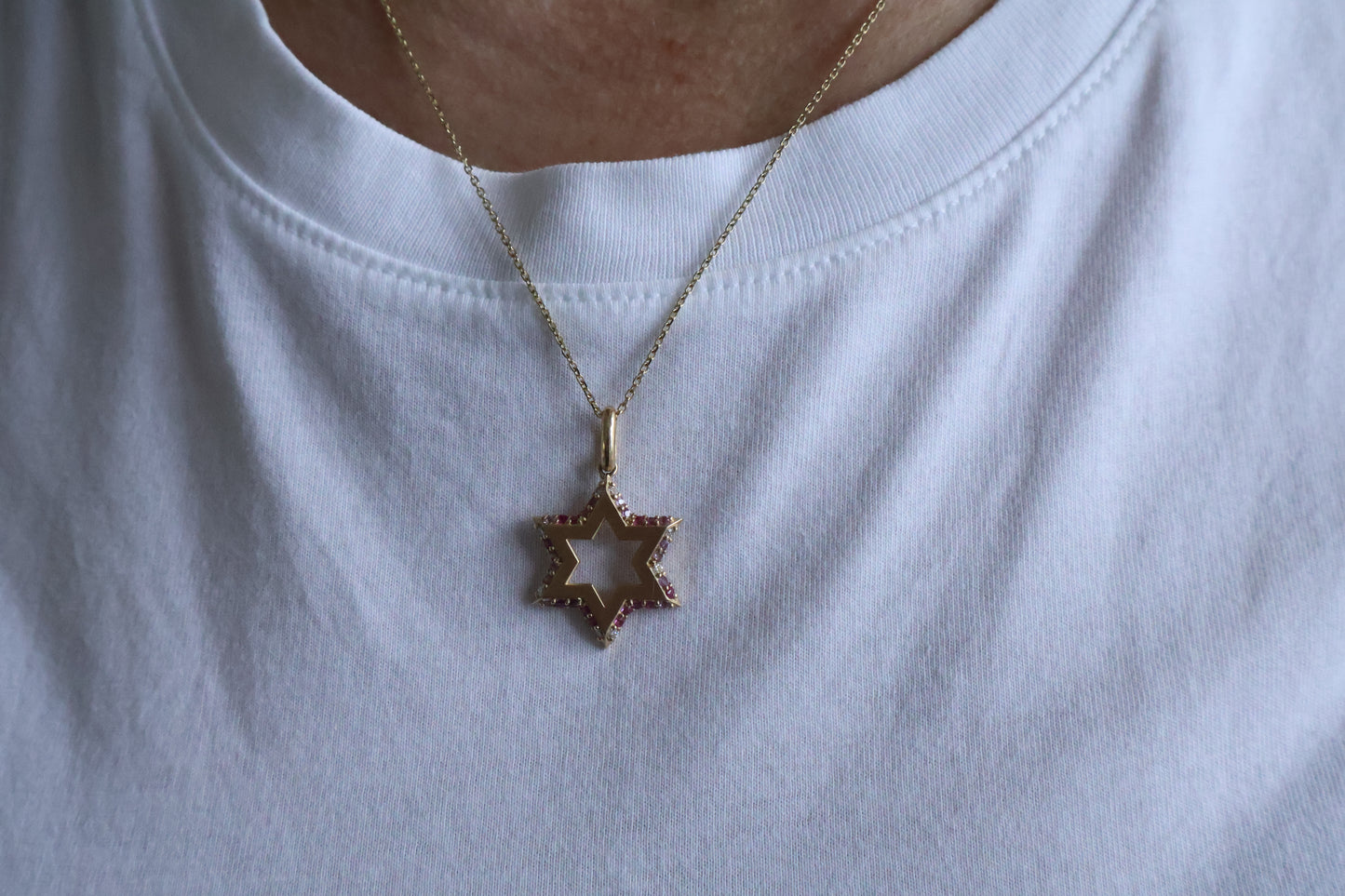 Pink Ombre Open Magen David