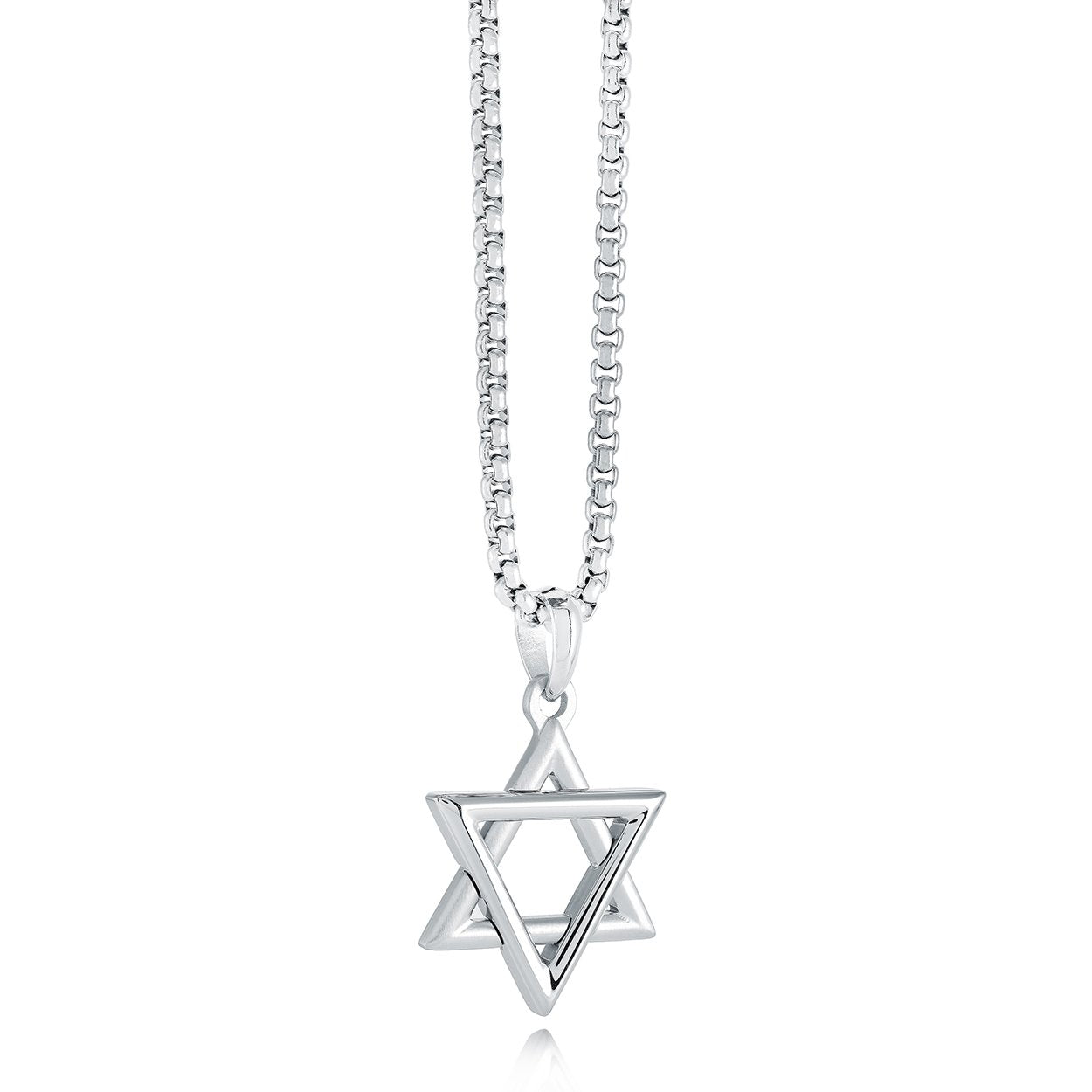 Rounded Star David Pendant Necklace