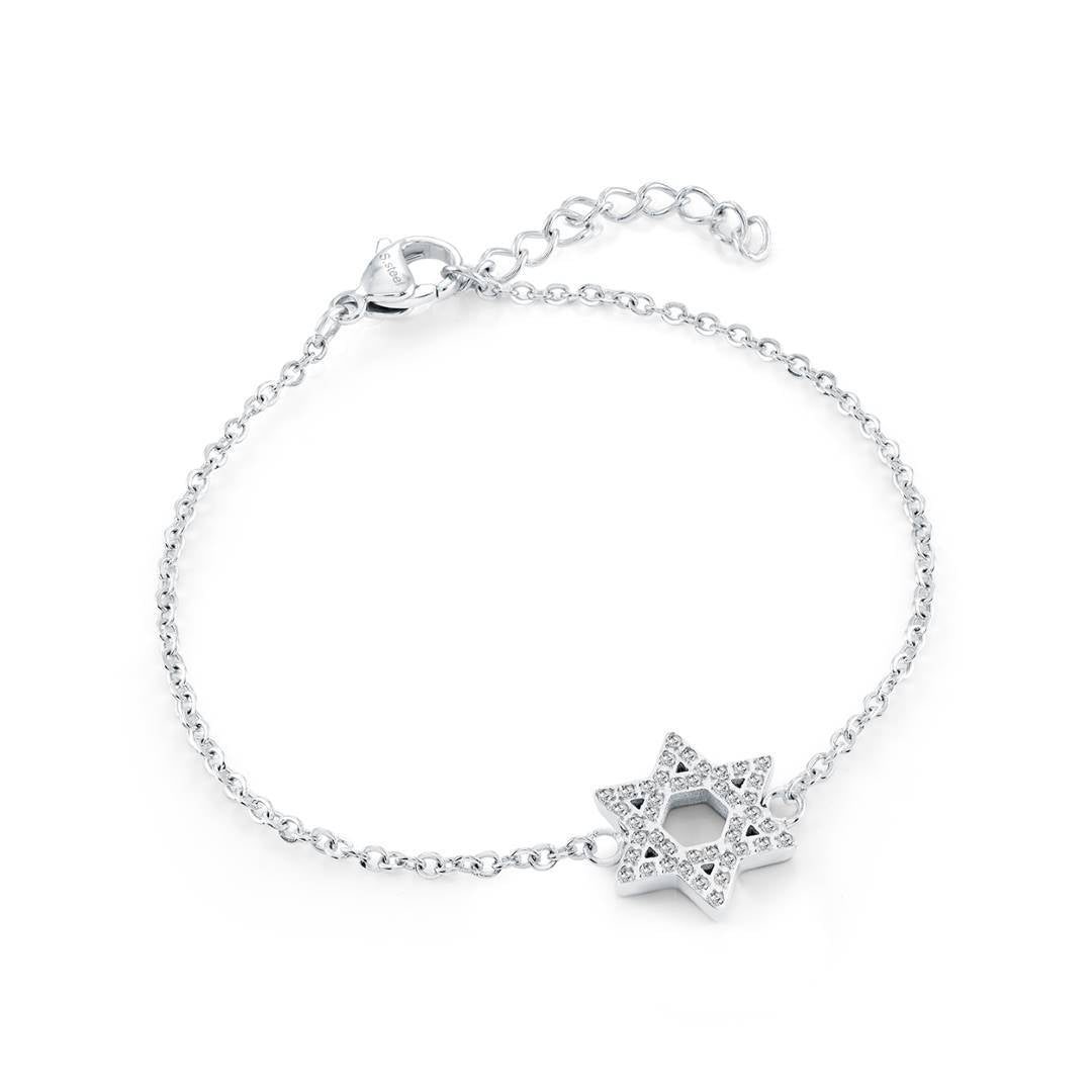 Stainless Steel Magen David Bracelet