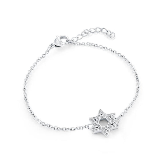 Stainless Steel Magen David Bracelet