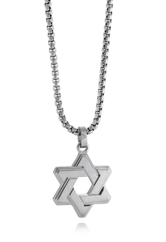 Brushed Star Of David Pendant